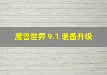 魔兽世界 9.1 装备升级